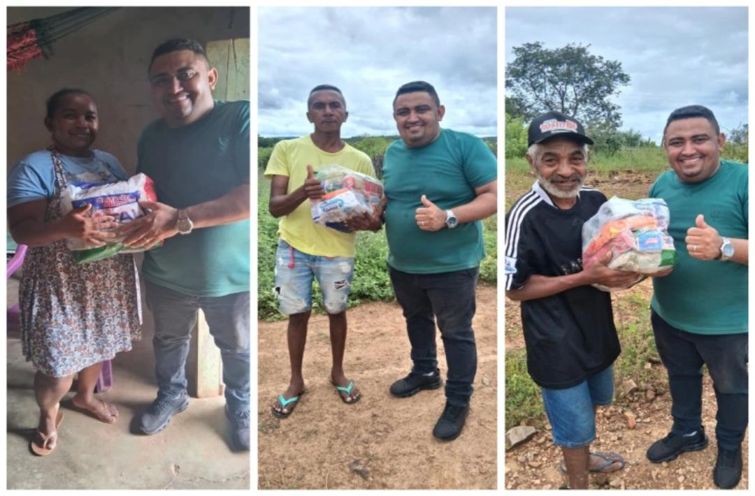 Vereador Zé Neto realiza entrega de cestas básicas em comunidades de Cajazeiras do Piauí