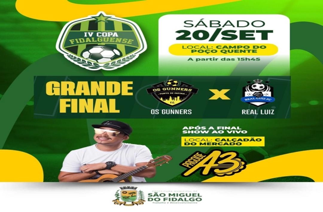 Grande final da IV Copa Fidalguense acontece neste sábado, 20 em São Miguel do Fidalgo