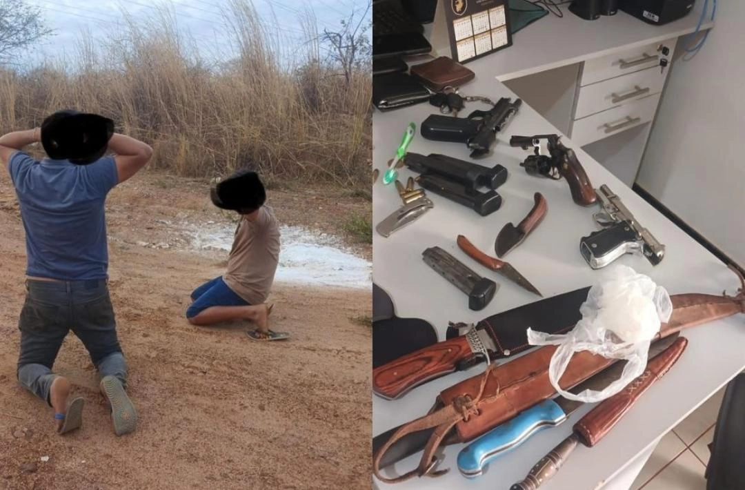 Polícia Militar prende cinco suspeitos e apreende arsenal na BR-135 em Corrente