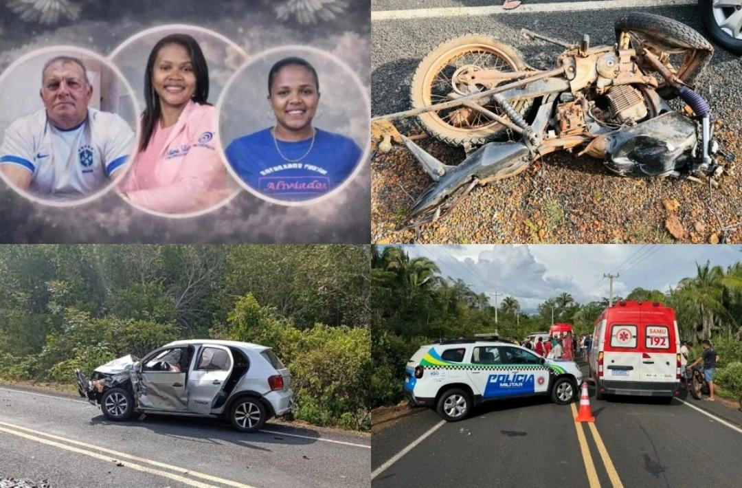 Duas irmãs e produtor rural morrem em acidente entre carro e motos na PI-112