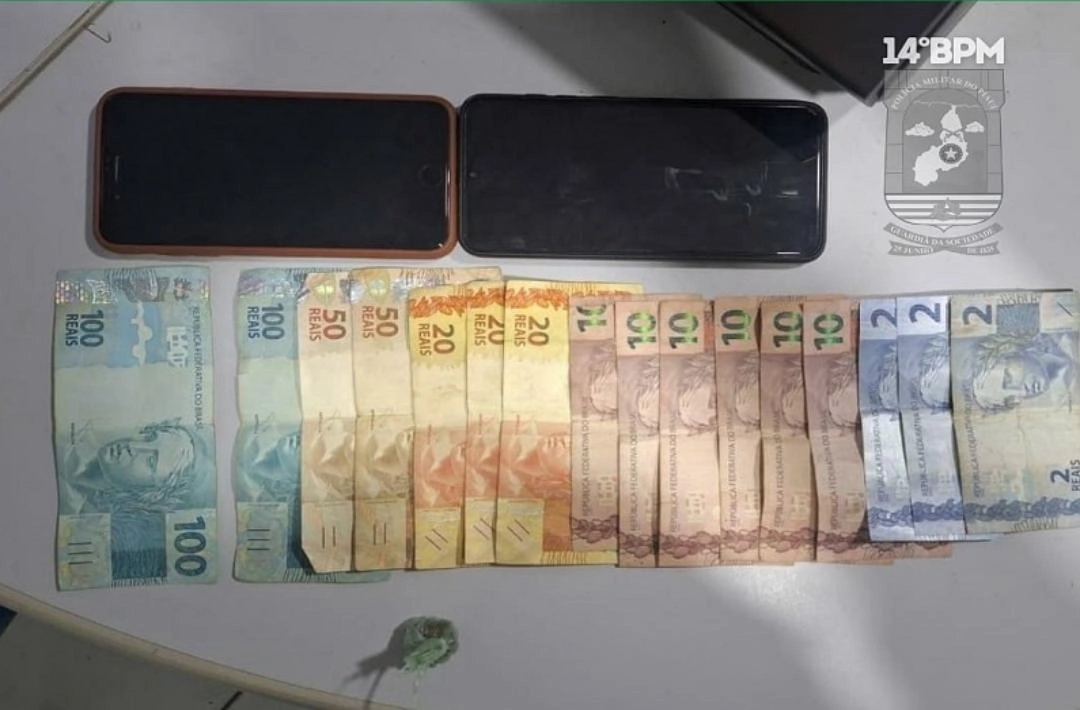 Força Tática do 14º BPM aborda suspeitos e apreende drogas e dinheiro em Oeiras