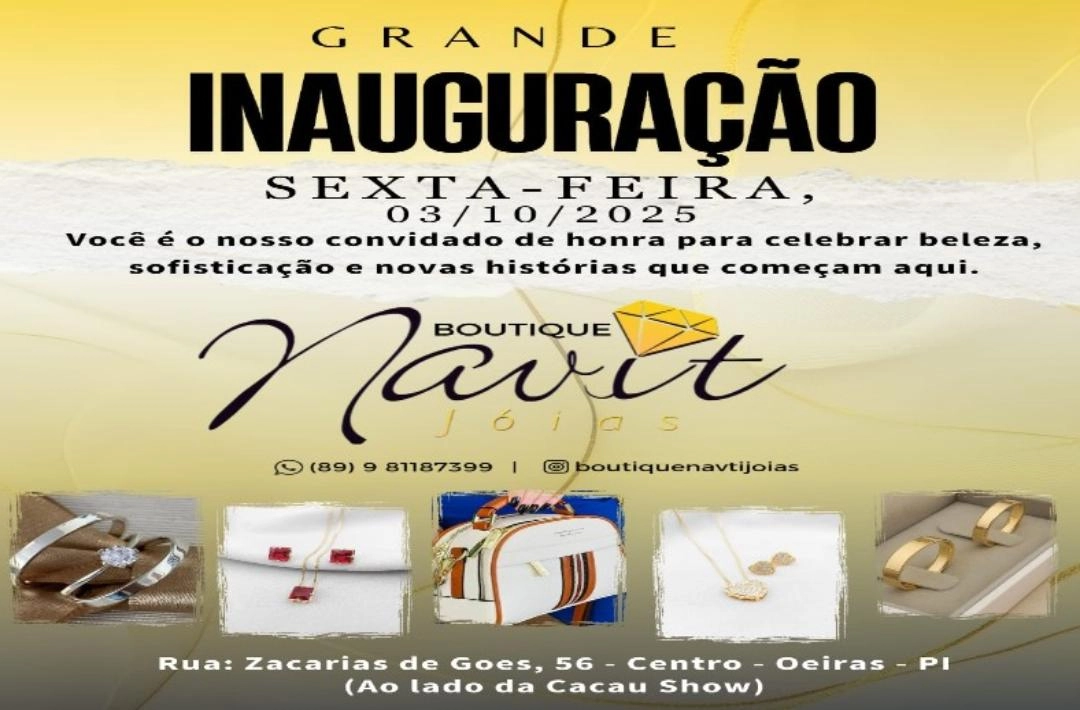 Boutique Navit Jóias inaugura nesta sexta-feira, 03, em Oeiras