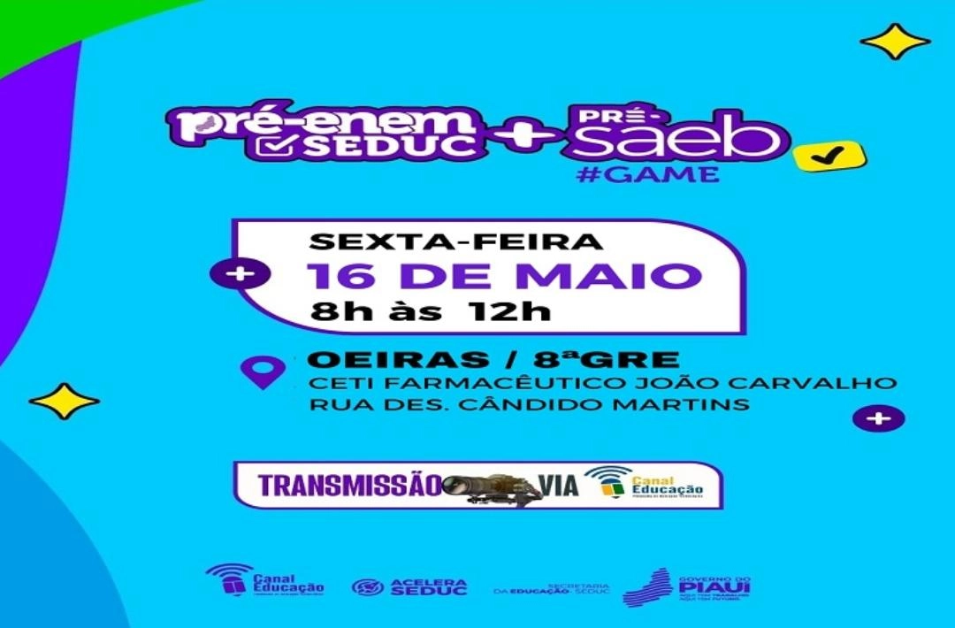 8ª GRE realiza grande revisão preparatória para o Enem e Saeb em Oeiras