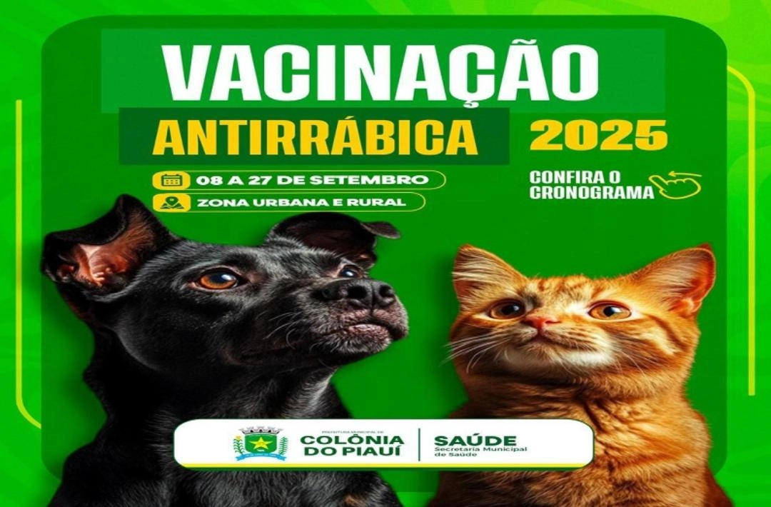 Colônia do Piauí realiza campanha de vacinação antirrábica em setembro