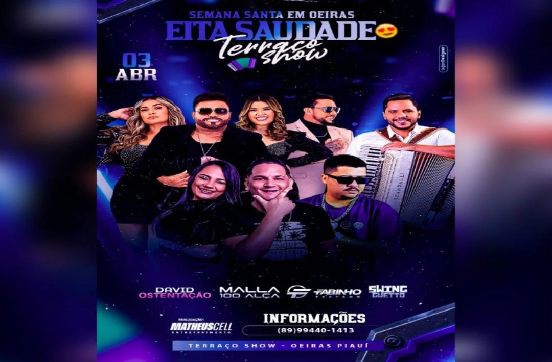 Festa 'Eita Saudade' chega ao Terraço Show na sexta-feira da Semana Santa, 3 de abril , em Oeiras