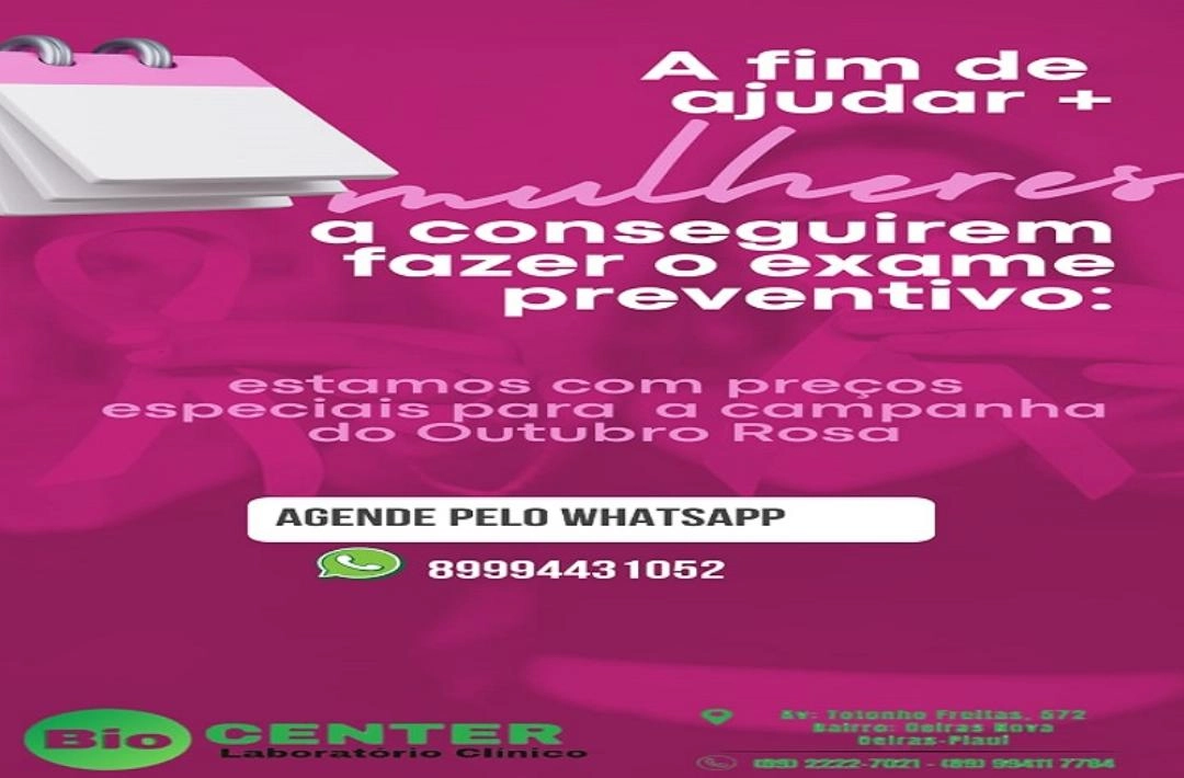 Bio Center promove exames preventivos com valores especiais no Outubro Rosa em Oeiras