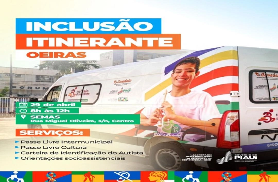 Oeiras realiza entrega do Cordão do Girassol e oferta serviços de inclusão nesta quarta-feira, 29