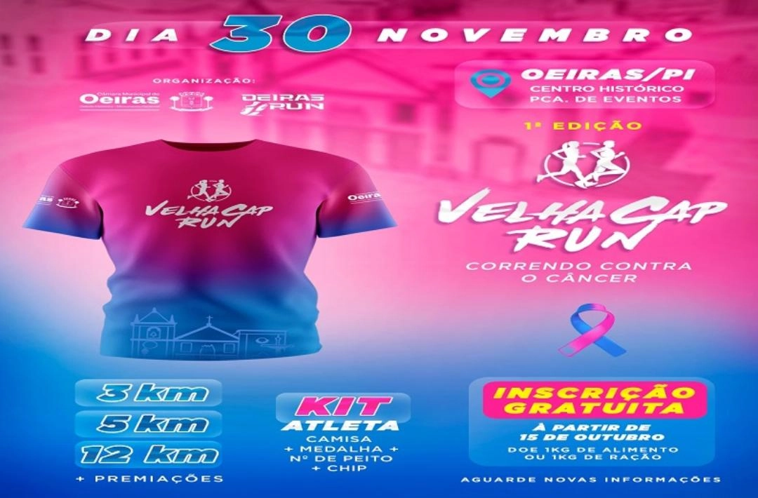 Oeiras realiza 1ª edição da corrida Velha Cap Run no dia 30 de novembro