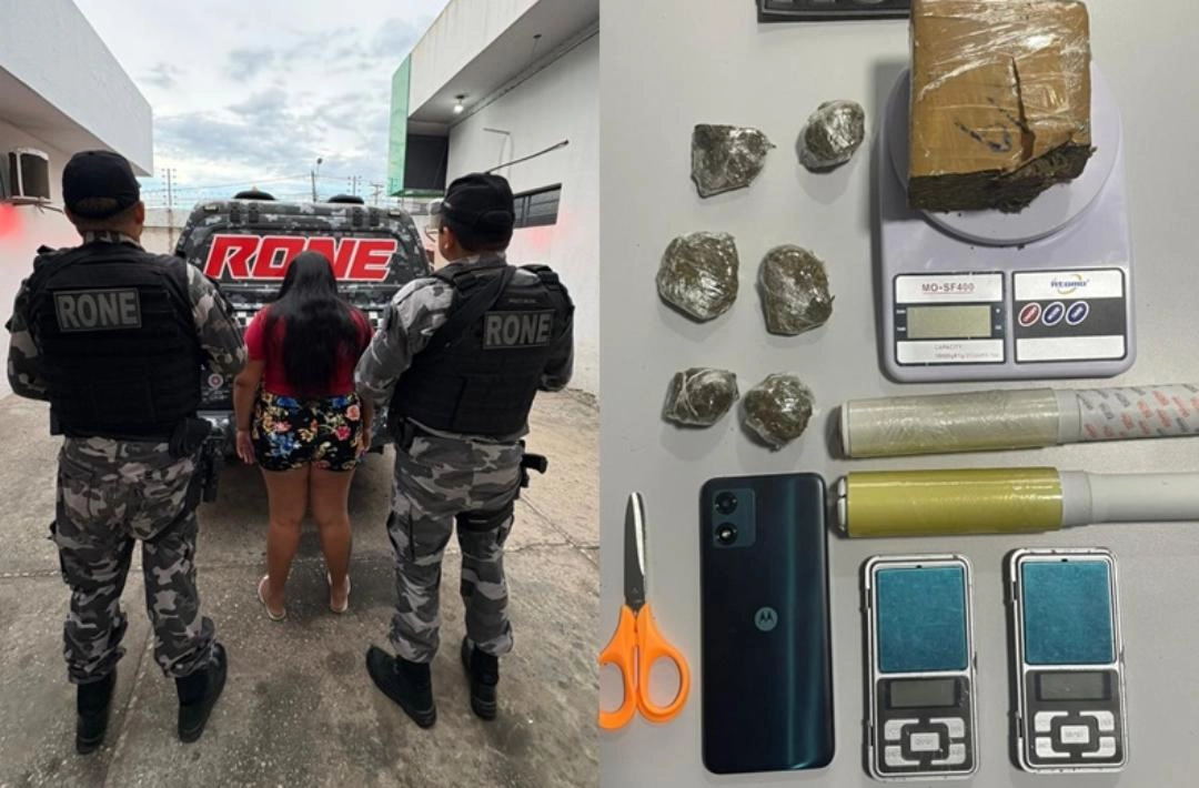 Após prisão do marido, jovem assume tráfico e acaba presa em Teresina