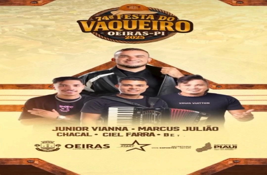 Festa do Vaqueiro de Oeiras acontece dias 24 e 25 de maio com pega de boi, cavalgada, homenagens e grandes shows. Veja a programação!