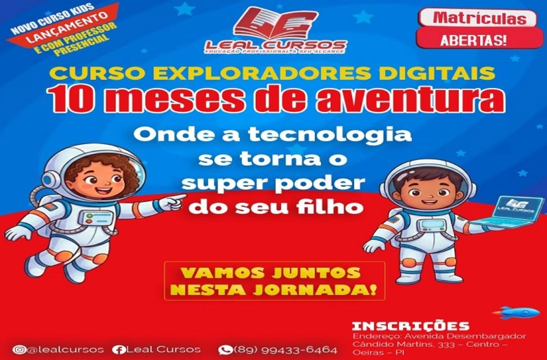 Leal Cursos abre matrículas para o curso Exploradores Digitais voltado ao letramento tecnológico infantil