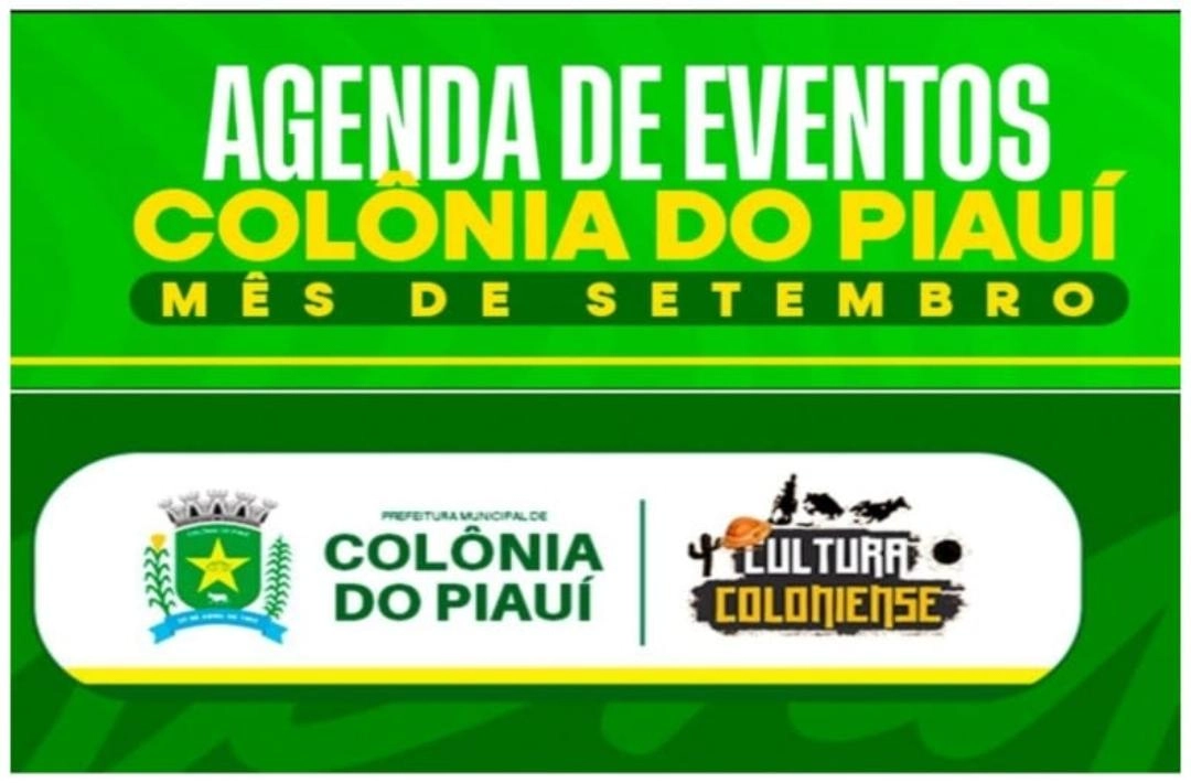 Secretaria de Cultura de Colônia do Piauí divulga calendário de eventos de setembro