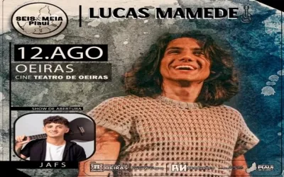 Últimos ingressos disponíveis para o show de Lucas Mamede neste Sábado, 12