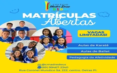 Matricule seu filho no Colégio Madre Deus Kids para 2024 e ganhe descontos especiais