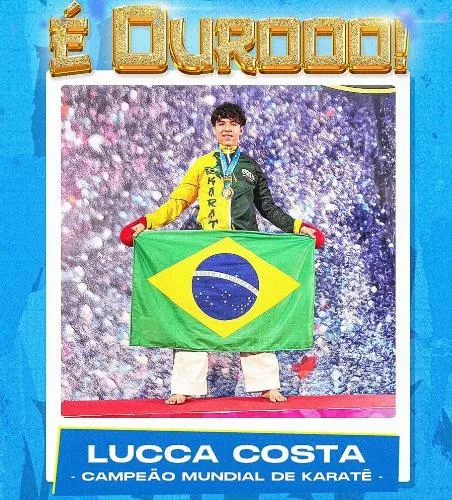 Oeirense Lucca Costa, de 14 anos conquista medalha de ouro em competição internacional de Karatê