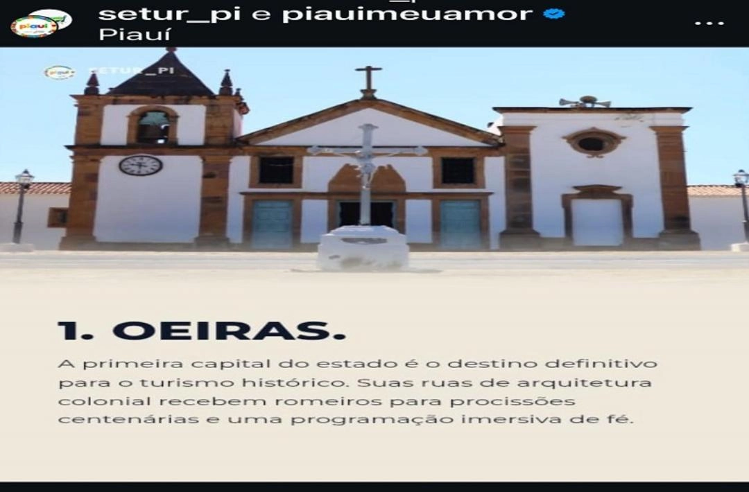 SETUR reconhece Oeiras como destino consolidado de turismo histórico