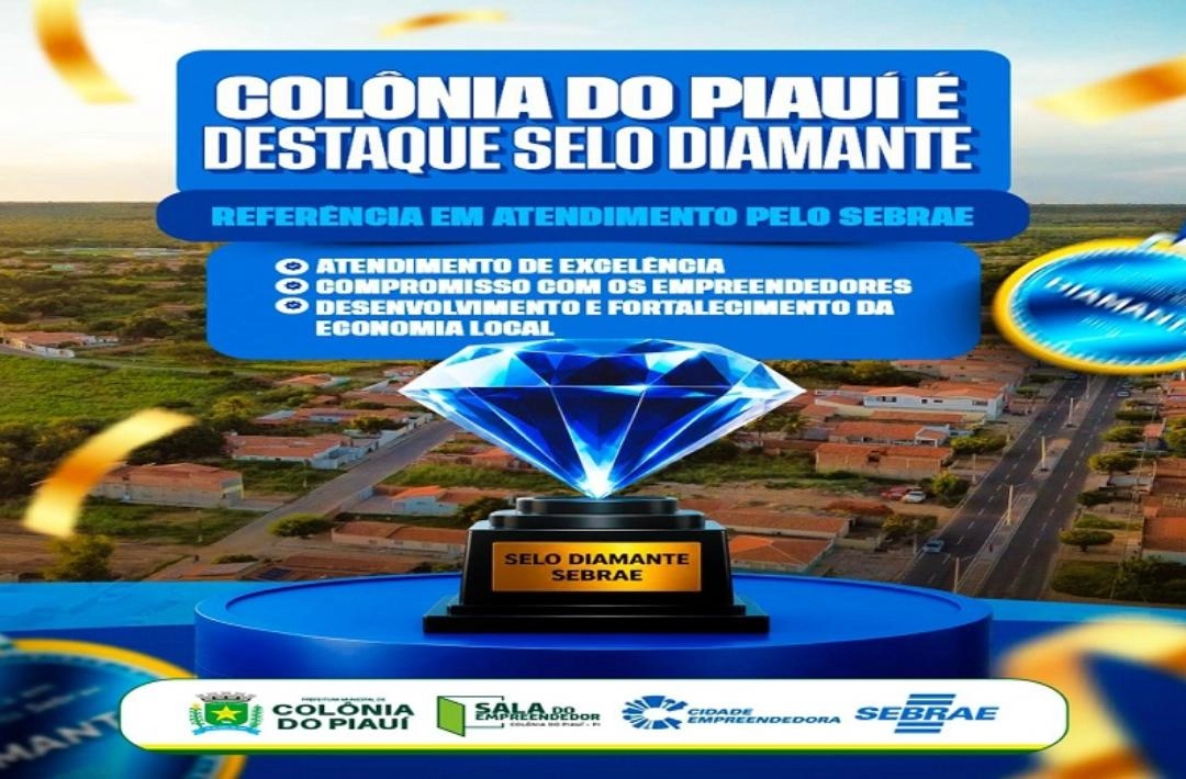 Colônia do Piauí conquista Selo Diamante do Sebrae e ganha reconhecimento nacional pela excelência no atendimento