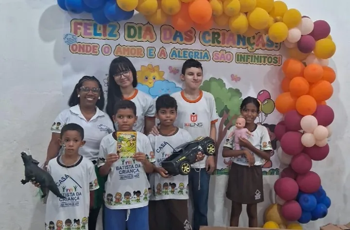 Casa Batista da Criança em Oeiras celebra mês da criança com projeto social de alunos do Instituto Barros de Ensino