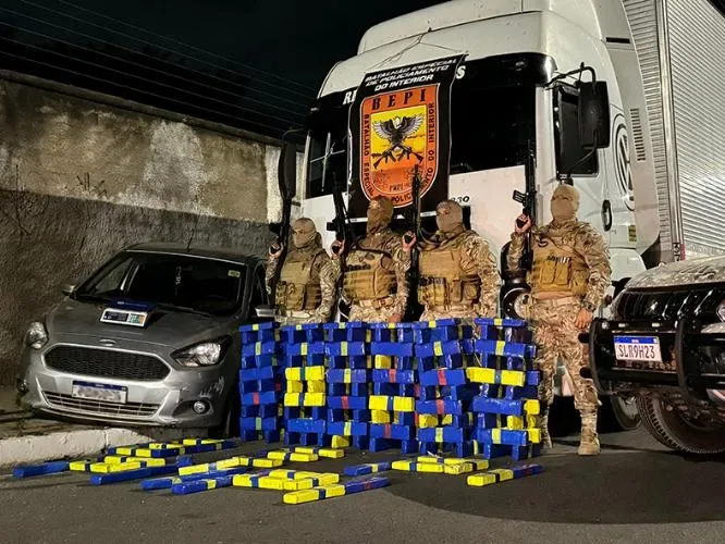 Maconha apreendida pela Polícia Militar em carga de pão está avaliada em mais de R$ 300 mil