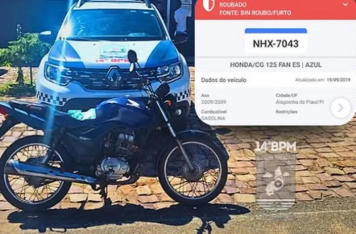 Motocicleta roubada é recuperada durante Operação Força Total em Oeiras