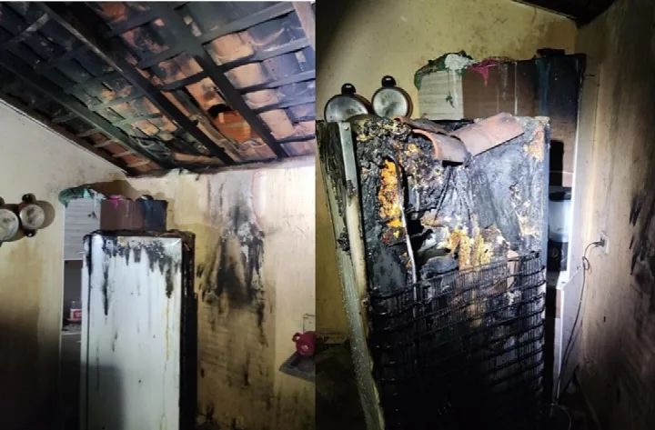 Incêndio em residência é controlado no início e evita maiores danos em Oeiras