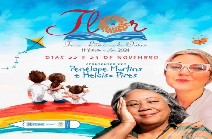 11ª Feira Literária de Oeiras – FLOR acontece dias 22 e 23 de novembro, homenageando as escritoras Penélope Martins e Heloisa Pires