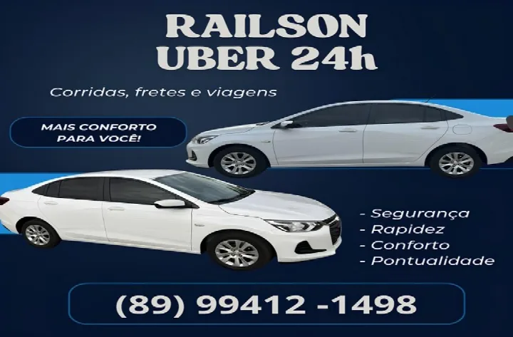 Com novo carro, Railson Uber amplia conforto e passa a realizar viagens para Teresina