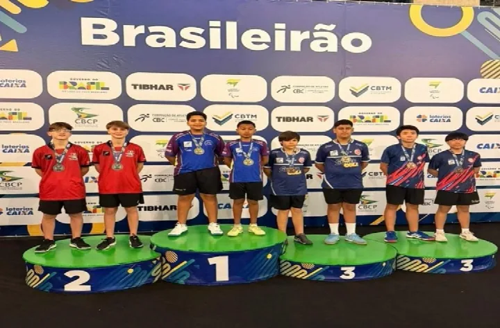 Oeirense Israel Jr conquista três ouros e bronze no Brasileirão de Inverno de Tênis de Mesa