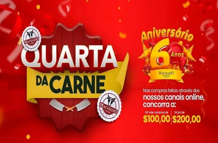 Confira as ofertas da Quarta da Carne Especial na Machado Carnes