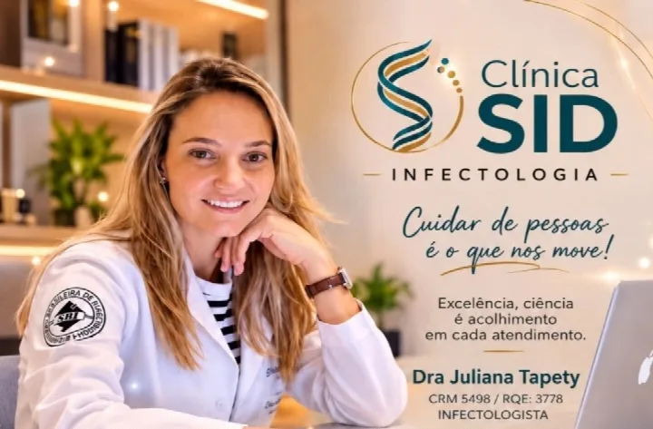 Dra. Juliana Tapety passa a realizar atendimento especializado em infectologia na Clínica SID, em Oeiras