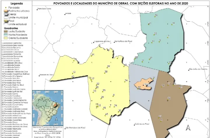 Professores do IFPI publicam 2 artigos sobre a Geografia Eleitoral de Oeiras