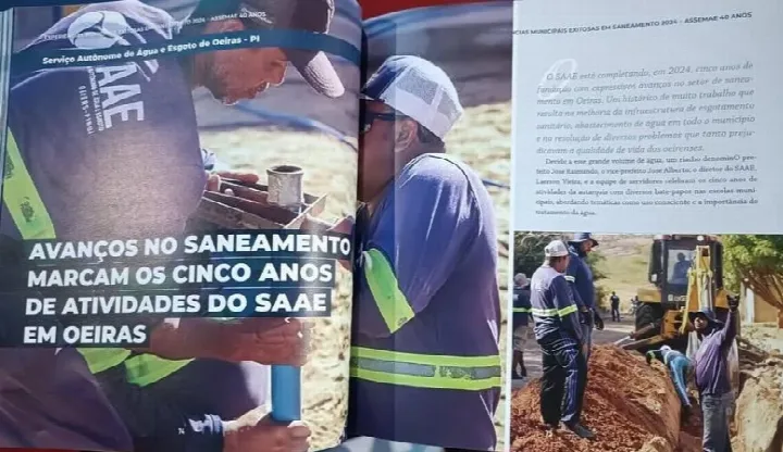 Experiências exitosas do SAAE em Oeiras ganham destaque em Congresso Nacional de Saneamento