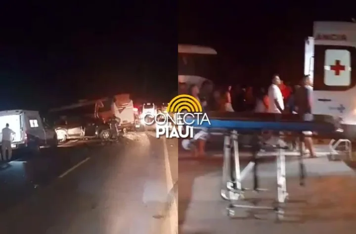Colisão frontal entre carro e ônibus deixa homem morto na BR-343 em Piracuruca