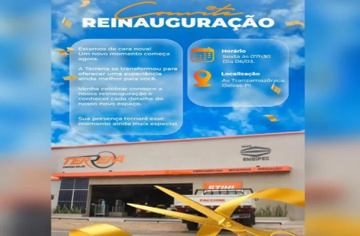 Terrena inaugura novas instalações em Oeiras nesta sexta-feira, 06