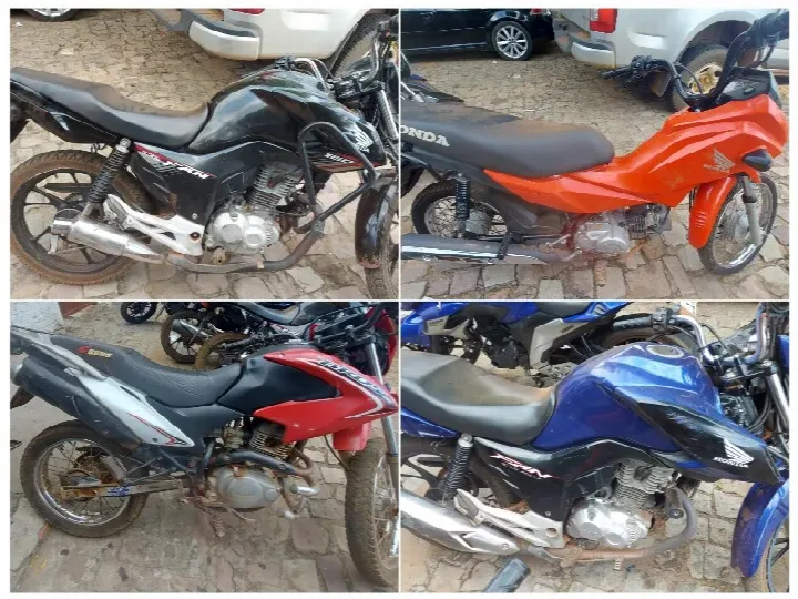 PolÃcia Civil recupera quatro motos roubadas, na zona rural de Oeiras