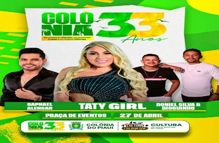 Taty Girl comanda a festa de 33 anos de Colônia do Piauí em uma noite para ficar na memória