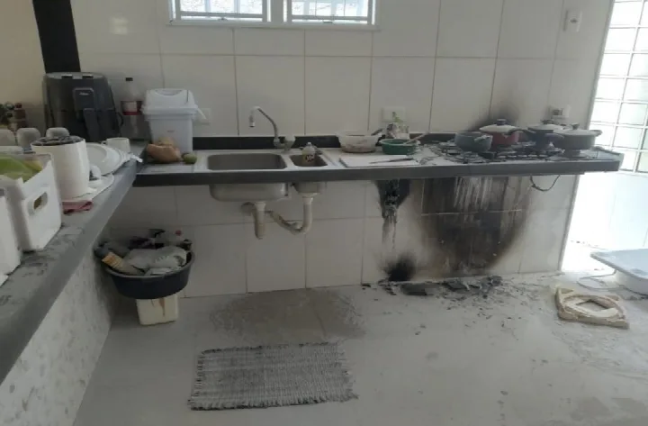 Ação rápida evita tragédia em princípio de incêndio causado por vazamento de gás em Oeiras