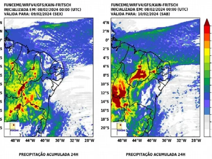 Defesa Civil emite alerta de chuvas intensas para os próximos dois dias no Piauí