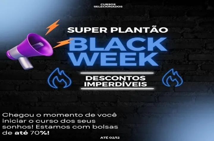 UniCesumar realiza Black Week com descontos de até 70% em vários cursos