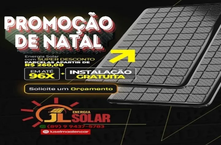 Natal sustentável: Na JL Solar, você financia agora e começa a pagar em abril!
