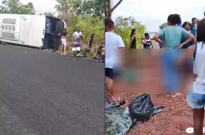 Ônibus tomba e deixa pelo menos 12 feridos entre Altos e Beneditinos; vítimas atendidas no HUT