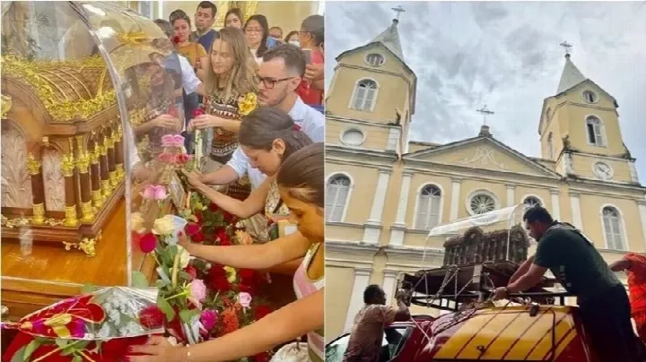 Em Teresina, fiéis visitam relíquias de Santa Teresinha do Menino Jesus