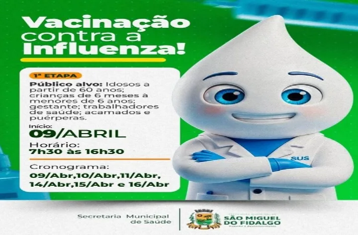São Miguel do Fidalgo inicia campanha de vacinação contra a Influenza