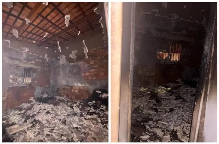 Bombeiros controlam incêndio em residência e resgatam animal de estimação em Oeiras