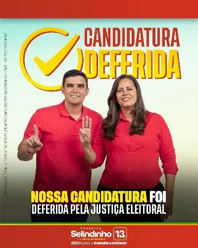 Colônia do Piauí: Candidatura de Selindinho e Ninha de Genilson é deferida pela Justiça Eleitoral