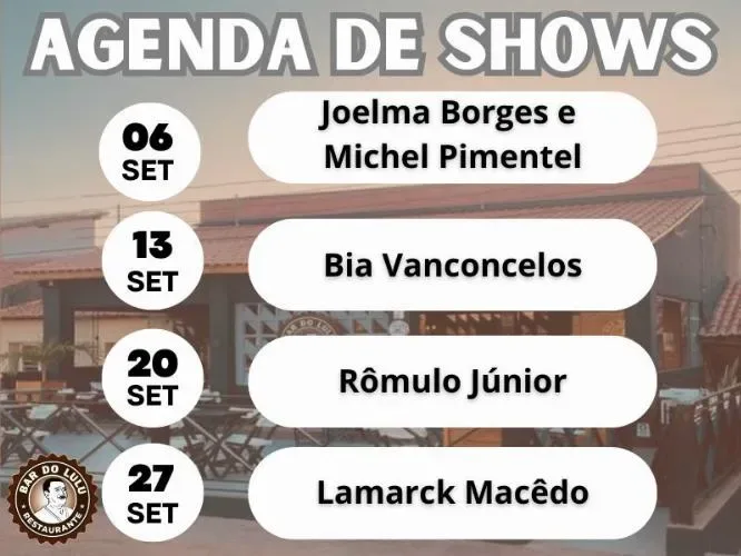 Setembro de shows imperdíveis no Bar do Lulu; confira!