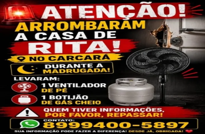 Casa é arrombada durante a madrugada no Assentamento Carcará, em Oeiras