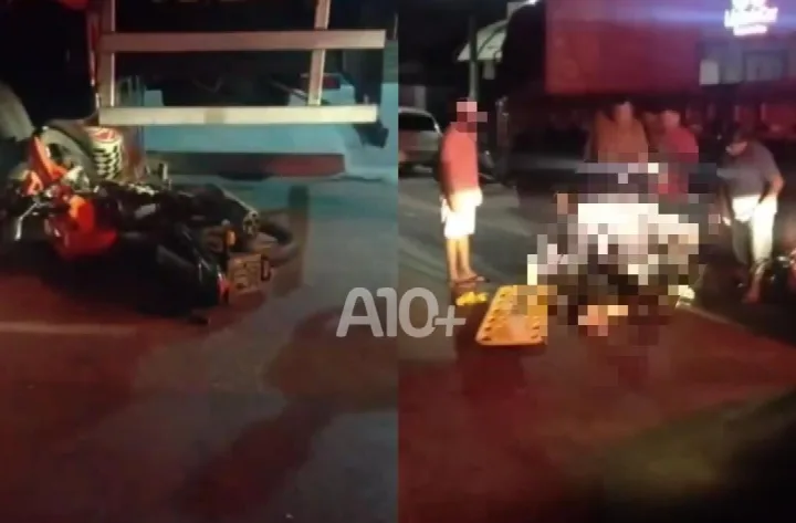 Motociclista fica gravemente ferido após bater na traseira de caminhão estacionado, no Piauí