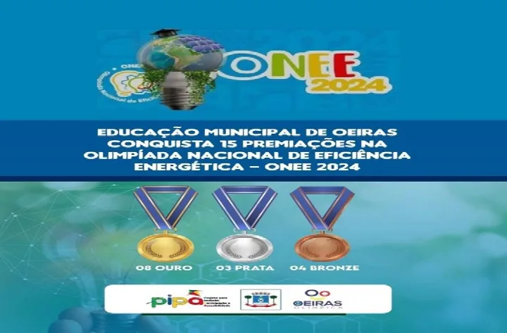Estudantes das escolas municipais de Oeiras conquistam 15 medalhas na Olimpíada Nacional de Eficiência Energética