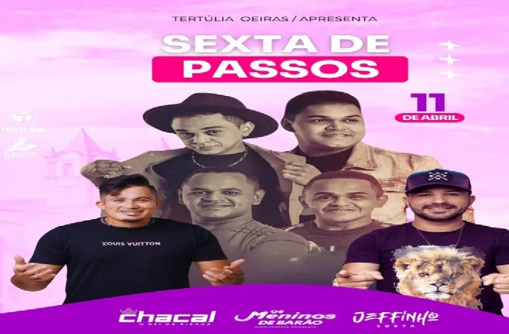 Os Meninos de Barão, Chacal e Jeffinho Costa agitam a Sexta de Passos em Oeiras